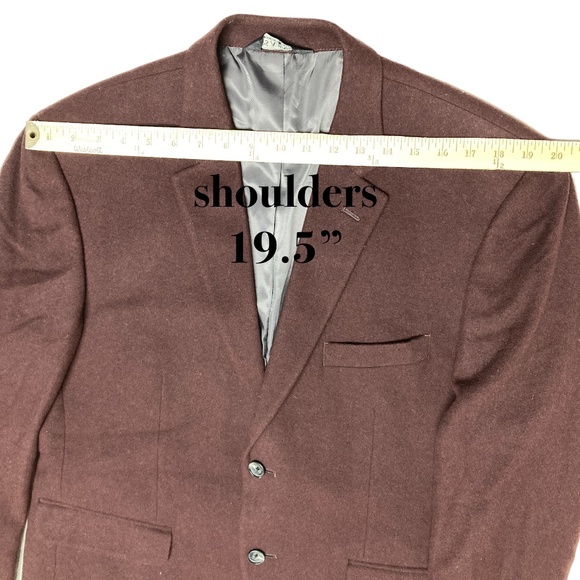 unisex blazer jacket Jos A. Bank 44S M brown wool/ silk classic academia hipster - Picture 11 of 13